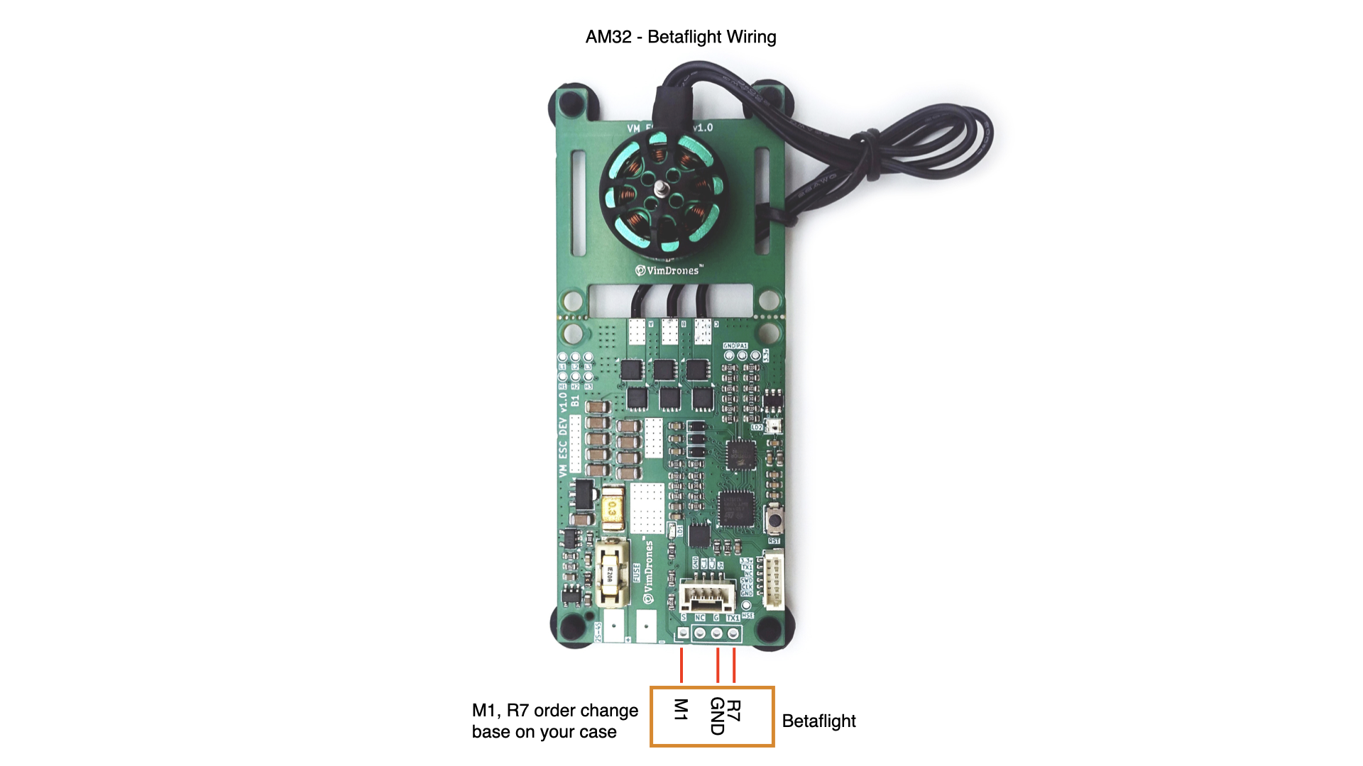 Vimdrones ESC Dev v1.0 Pinout